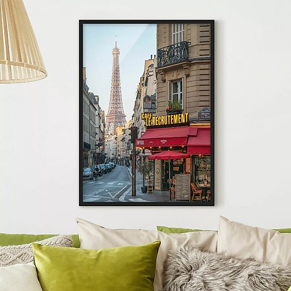Bild mit Rahmen Straße von Paris günstig online kaufen