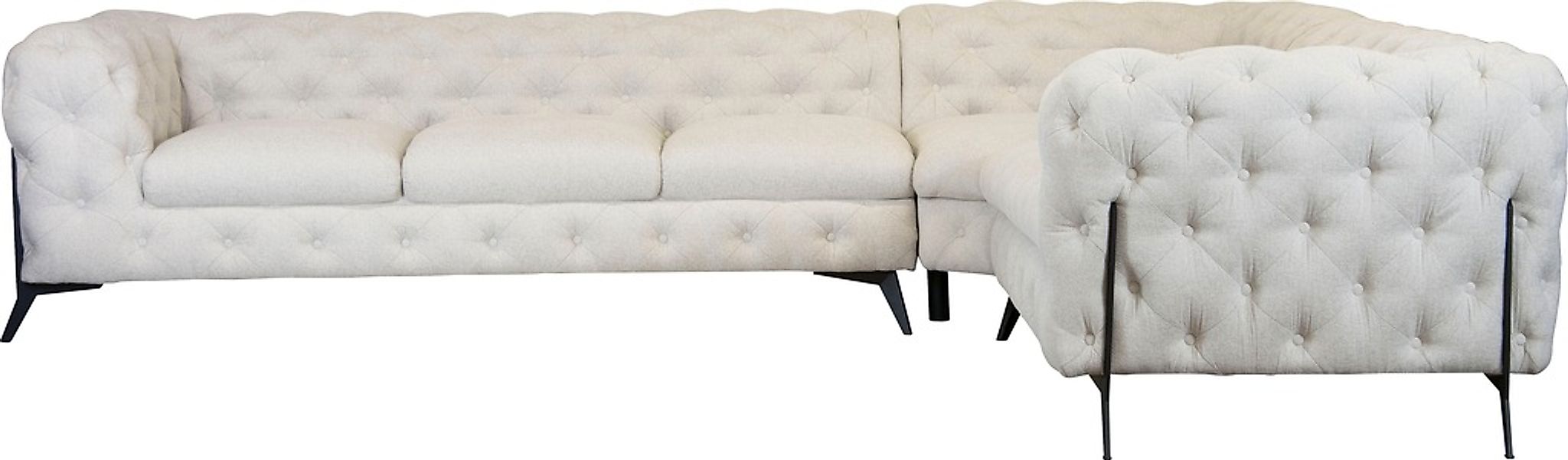 Leonique Chesterfield-Sofa "Amaury L-Form", großes Ecksofa, Chesterfield-Op günstig online kaufen