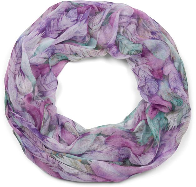 styleBREAKER Loop Loop mit bunten Federn, günstig online kaufen
