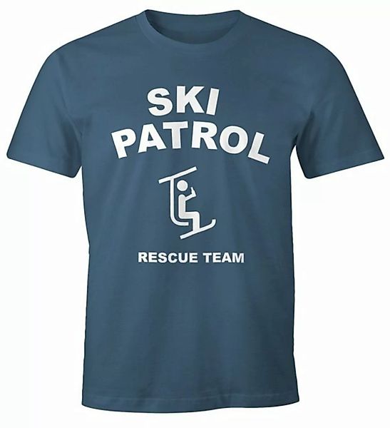 MoonWorks Print-Shirt Herren T-Shirt Apres-Ski Bier Lift Patrol Fun-Shirt M günstig online kaufen