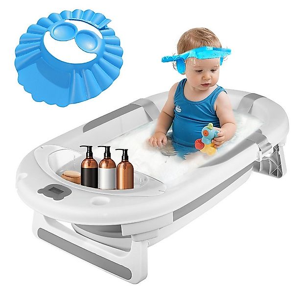 JEOBEST Babybadewanne Baby Badewanne mit Integriertem Thermometer, Faltbare günstig online kaufen
