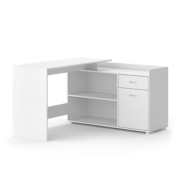 Vicco Schreibtisch Noira, Weiß, 135 x 77 cm mit Schublade (1-St) günstig online kaufen