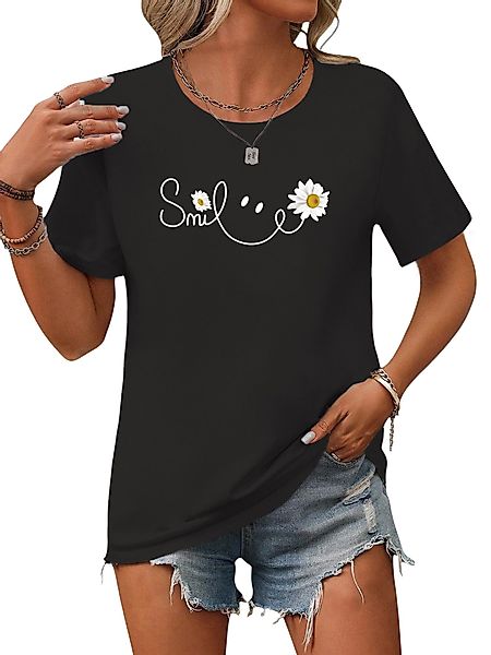 PYL Kurzarmshirt Damen Bequemes Sommer Kurzarmbluse günstig online kaufen