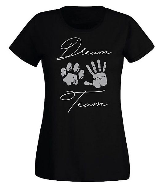G-graphics T-Shirt Damen T-Shirt - Dream Team – Hand & Pfote Slim-fit, mit günstig online kaufen