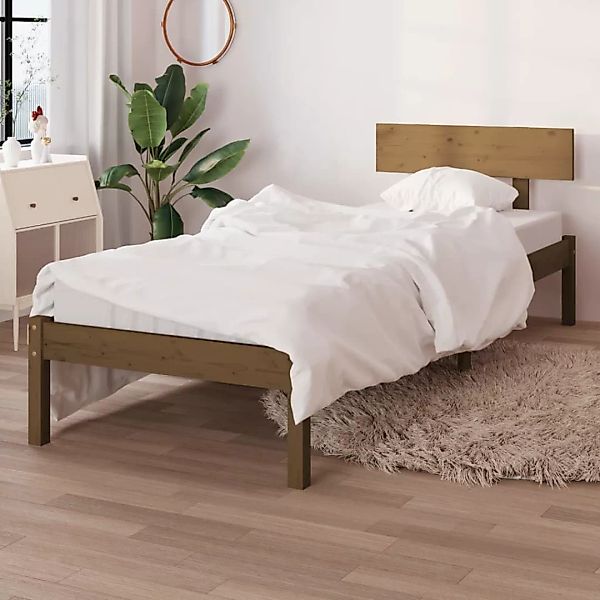 Vidaxl Holzbett Honigbraun Massivholz Kiefer 75x190 Cm Uk Small Single günstig online kaufen