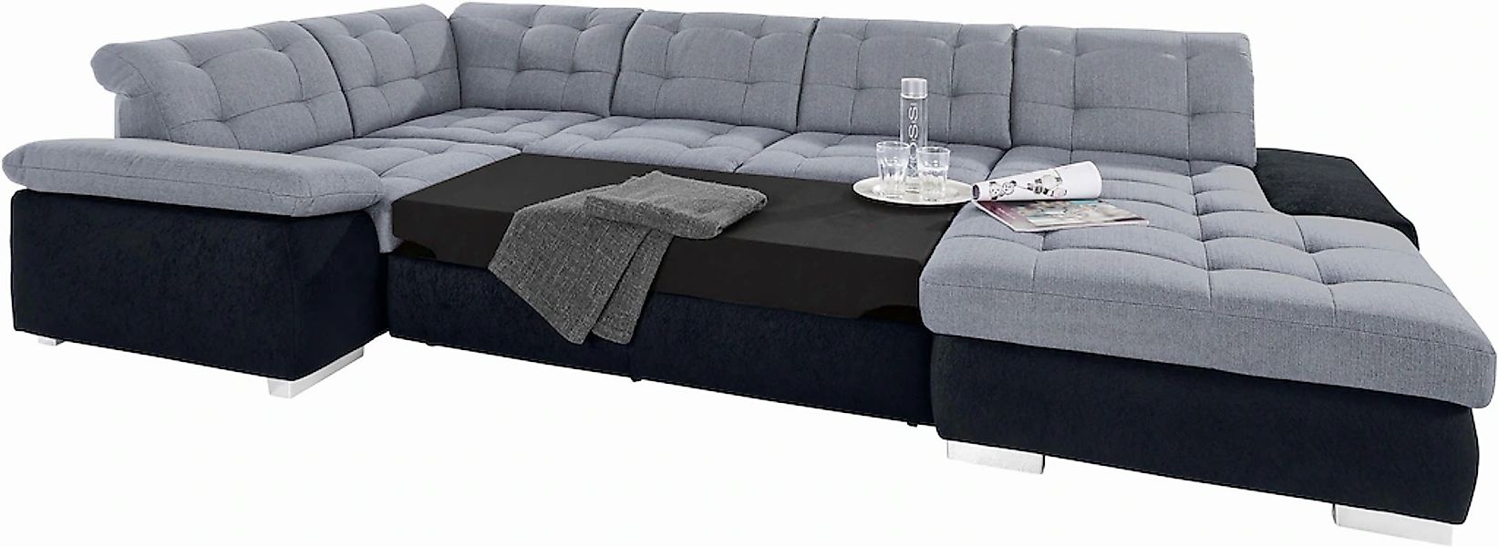 sit&more Wohnlandschaft »Ontario U-Form« XXL, wahlweise mit Bettfunktion günstig online kaufen