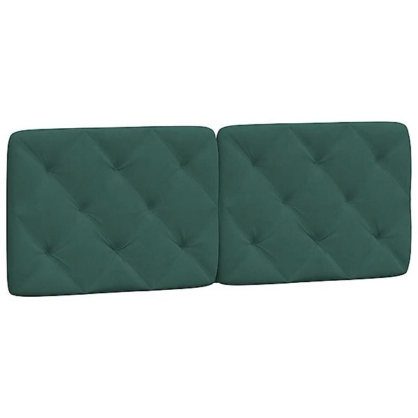 vidaXL Kopfteil Kopfteil-Kissen Dunkelgrün 120 cm günstig online kaufen