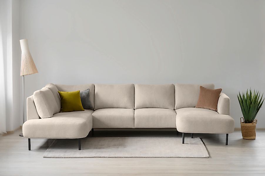 PLACES OF STYLE Wohnlandschaft "Cesola" in weichem Chenille-Stoff, Breite 3 günstig online kaufen