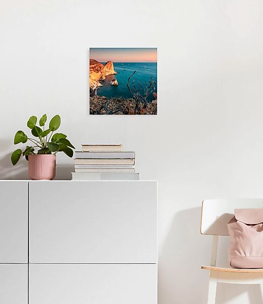 Komar Leinwandbild "Steep Cove - Größe 30 x 30 cm" Baum  Berge  Blumen  Blä günstig online kaufen