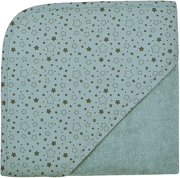 Wörner Kapuzenhandtuch Sterne eisblau Kapuzenbadetuch 80/80, günstig online kaufen