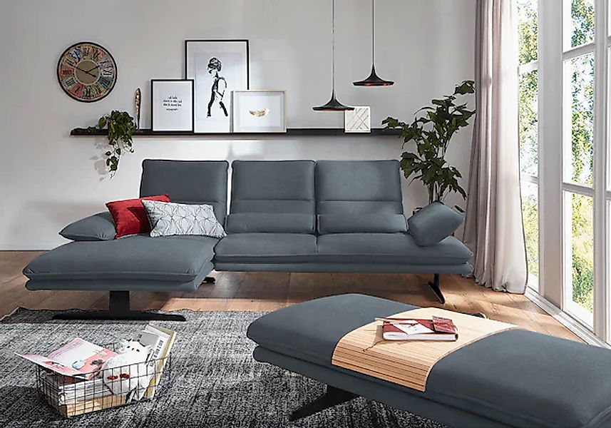 W.SCHILLIG Ecksofa »broadway, Designsofa mit tollem Sitzkomfort« Sitztiefen günstig online kaufen