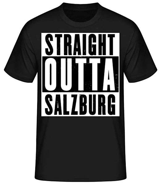 Straight Outta Salzburg Black · Männer Basic T-Shirt günstig online kaufen