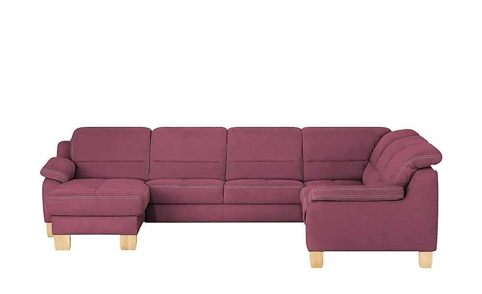 meinSofa Wohnlandschaft aus Mikrofaser Hanna ¦ rot ¦ Maße (cm): B: 322 H: 8 günstig online kaufen