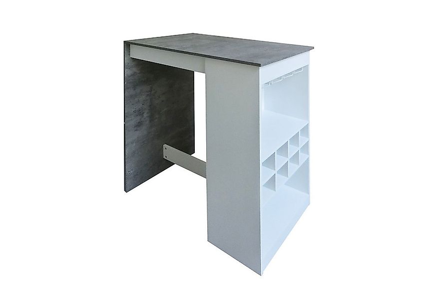 HTI-Living Bartisch Küchenbar Lisa Beton Weiß (Stück, 1-St., 1 Bartisch), B günstig online kaufen