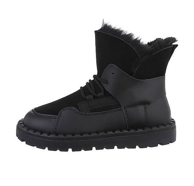 Ital-Design Damen Snowboots Freizeit Snowboots Flach Schnürstiefeletten in günstig online kaufen