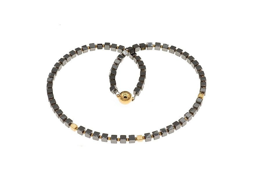 Bella Carina Perlenkette Kette mit Hämatit Würfeln und Würfeln aus 925 Silb günstig online kaufen