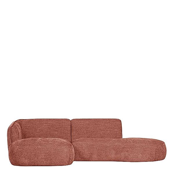 Ecksofa modern Rosa aus Webstoff 258 cm breit - 150 cm tief günstig online kaufen