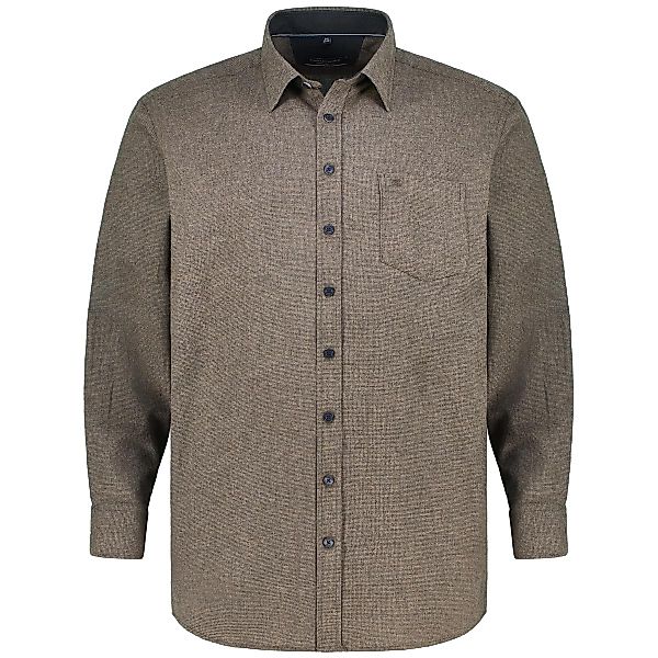 CASA MODA Freizeithemd aus Baumwolle Farbe braun Größe: 6XL günstig online kaufen