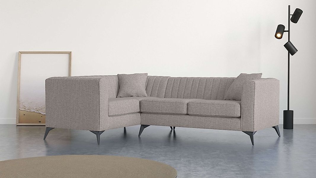 Places of Style Ecksofa "MATTHEW L-Form ideal für kleine Räume, Maße B/T/H: günstig online kaufen