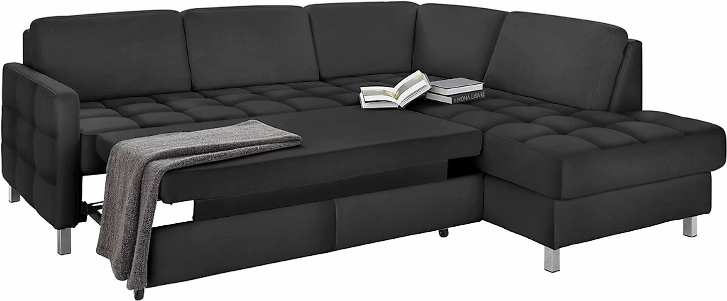 sit&more Ecksofa »Pablo L-Form«, wahlweise mit Bettfunktion und Bettkasten günstig online kaufen