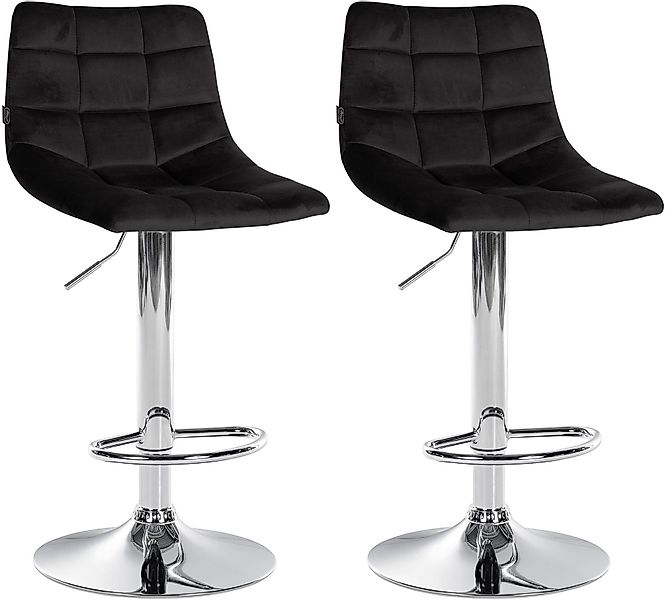 CLP Barhocker Jerry Samt (2er Set, günstig online kaufen