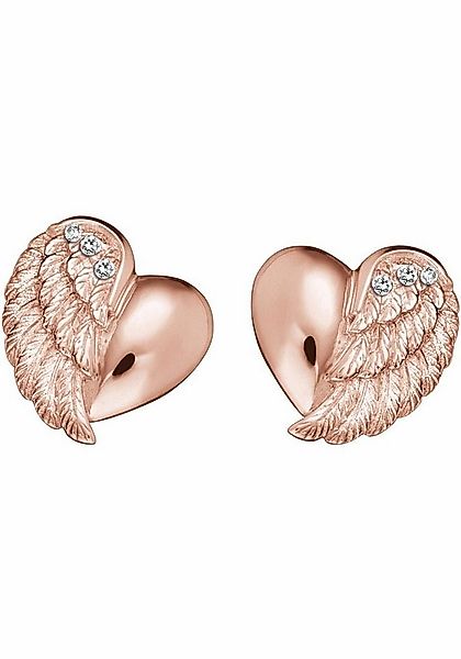 Engelsrufer Paar Ohrstecker Little magic HERZFLÜGEL, mit Zirkonia (synth) günstig online kaufen