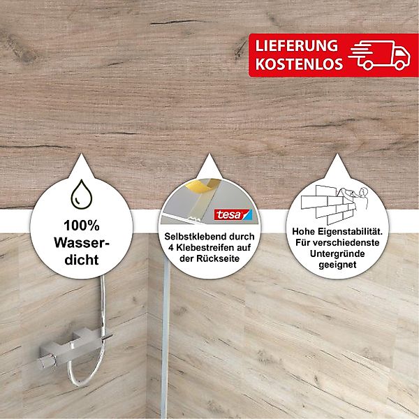 BARIDECOR Wandpaneel wasserfeste Wandfliese selbstklebend, BxL: günstig online kaufen
