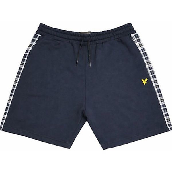 Lyle & Scott  Shorts Check Panelled Sweat Shorts Dark Navy günstig online kaufen