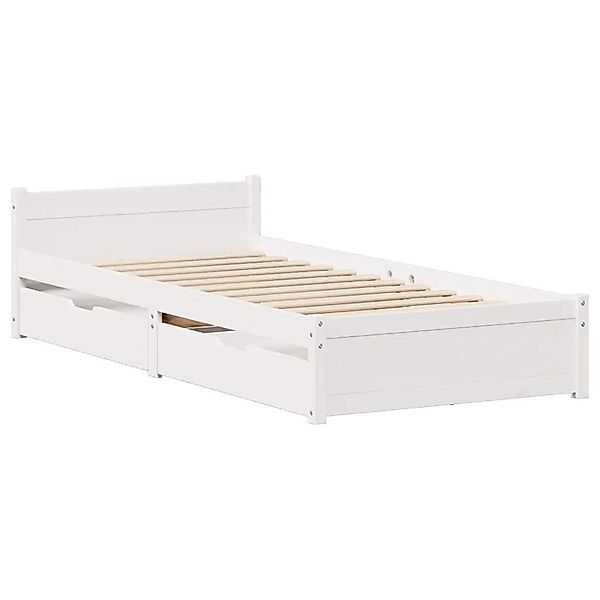 vidaXL Bett Massivholzbett ohne Matratze Weiß günstig online kaufen