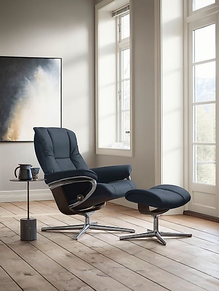 Stressless "Mayfair" Set, Relaxsessel mit Hocker, mit Hocker, mit Cross Bas günstig online kaufen