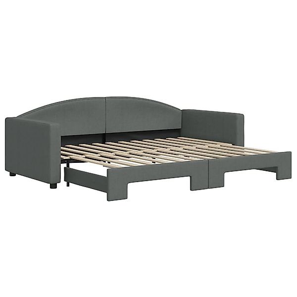 vidaXL Bett Tagesbett Ausziehbar Dunkelgrau 90x200 günstig online kaufen