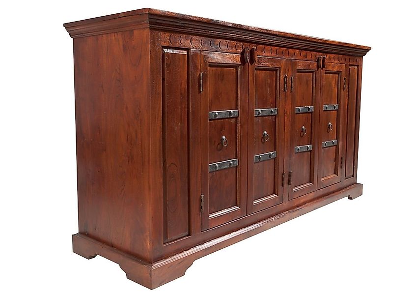 Massivmoebel24 Sideboard (Sideboard Akazie 171x50x90 nougat günstig online kaufen