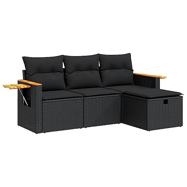 vidaXL Gartenlounge-Set 4-tlg. Garten-Sofagarnitur mit Kissen günstig online kaufen