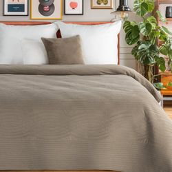 Eurofirany Tagesdecke VELVET2, Steppdecke Samtdecke Karomuster günstig online kaufen