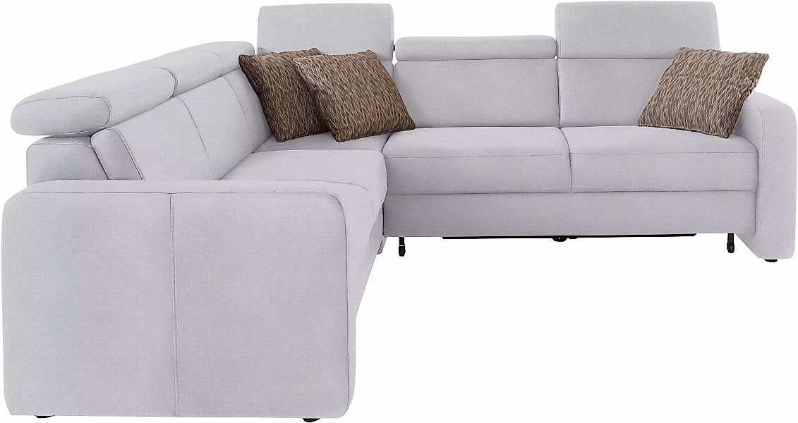 sit&more Ecksofa »Bologna L-Form«, Kopfteilverstellung, wahlweise mit Bettf günstig online kaufen