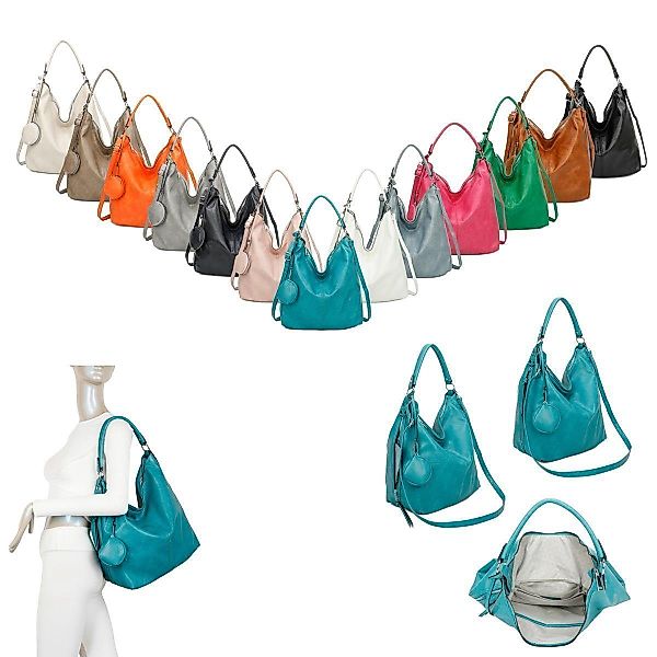 ITALYSHOP24 Schultertasche XXL DAMEN TASCHE SHOPPER Hobo Cross Bag Reisetas günstig online kaufen