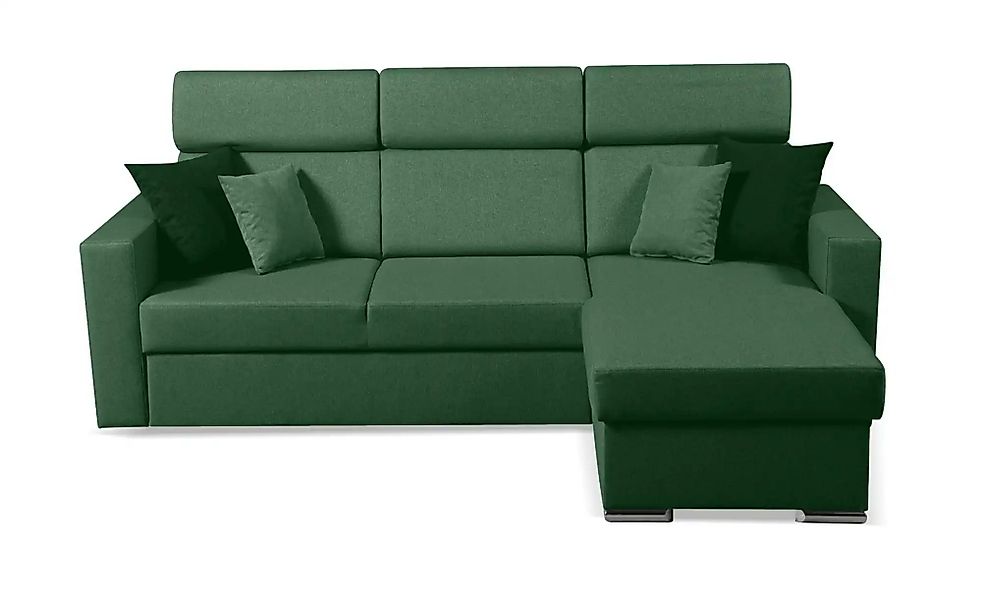 Ecksofa  Mils ¦ grün ¦ Maße (cm): B: 215 H: 97 Polstermöbel > Sofas > Eckso günstig online kaufen