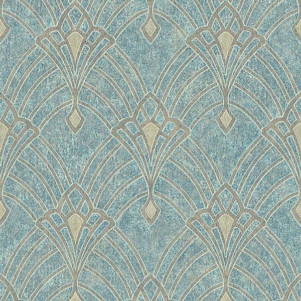 Bricoflor antik Vliestapete Im Jugendstil Vintage Tapete Hellblau Ideal für günstig online kaufen