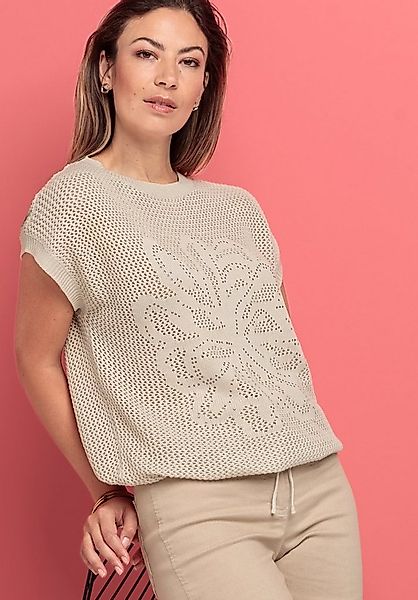 bianca Strickpullover ROMY in Lochstrickoptik mit Rundhalsausschnitt günstig online kaufen