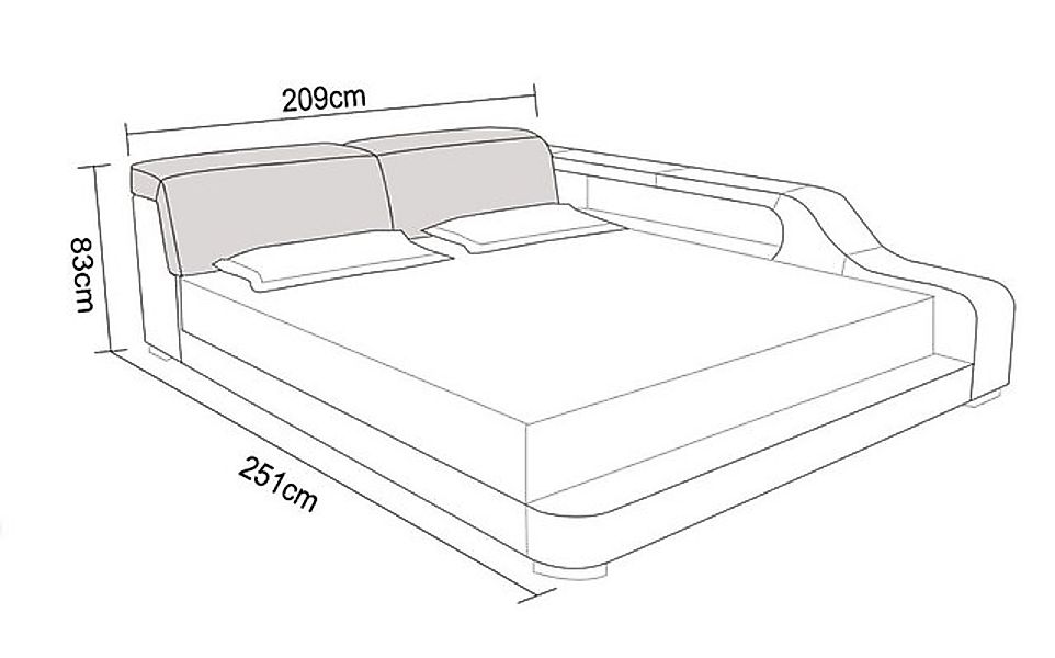 Xlmoebel Bett Modernes Doppelbett mit Design-Polsterung für Schlafzimmer, 2 günstig online kaufen