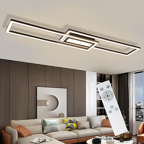 Nettlife LED Deckenleuchte Modern Dimmbar Schwarz günstig online kaufen