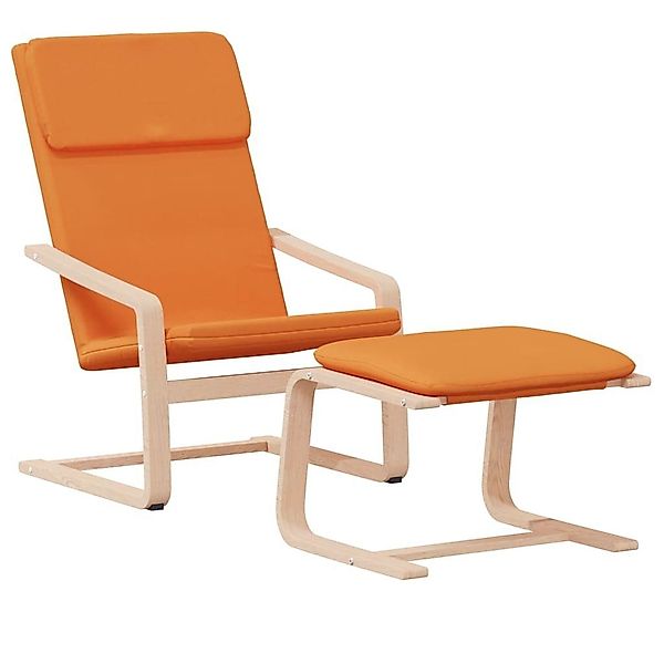 vidaXL Sessel Relaxsessel mit Hocker Dunkelgelb günstig online kaufen