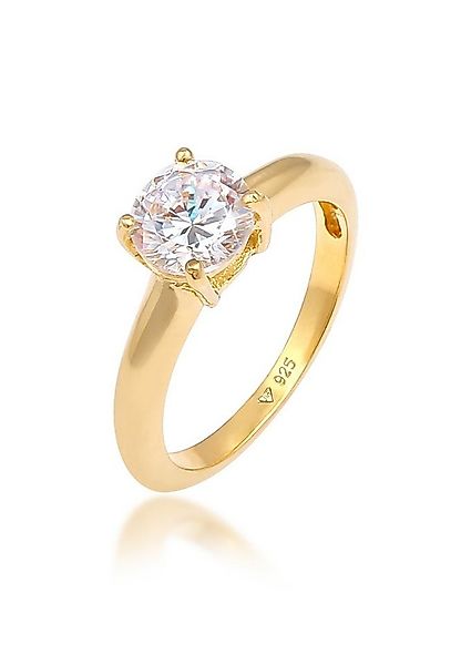 Elli Fingerring Solitär Klassisch Zirkonia Verlobung 925 Silber günstig online kaufen