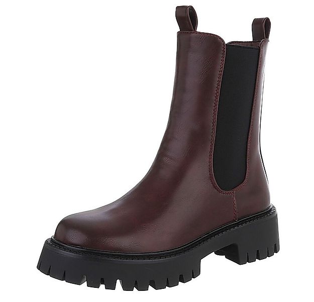 Ital-Design Stylische Damen Boots mit erhöhtem Absatz und Komfort Plateaust günstig online kaufen