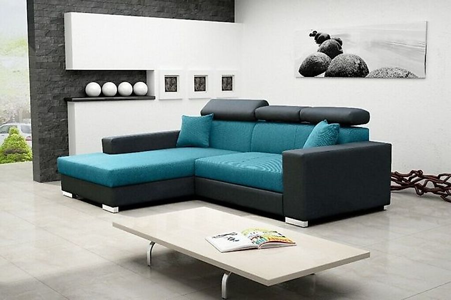 JVmoebel Ecksofa Schlafsofa Eck Sofa Couch Bettfunktion Polster Eck Garnitu günstig online kaufen