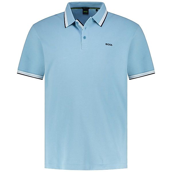BOSS Poloshirt mit Kontrastdetails Farbe blau Größe: 5XL günstig online kaufen