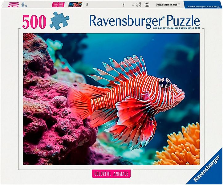 Ravensburger Puzzle Colorful Animals, Red Lionfish, 500 Puzzleteile, Made i günstig online kaufen