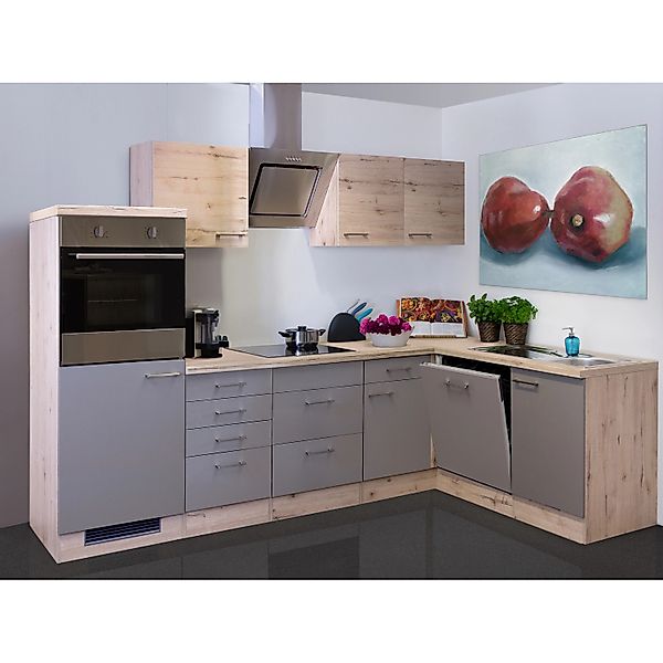 Flex-Well Exclusiv Winkelküche Arizona 280x170 cm Quarz-Cubanit-San Remo Ei günstig online kaufen
