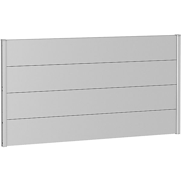 Biohort Wandpaneel Sichtschutz o. Acrylglas 180 cm x 90 cm Silber-Metallic günstig online kaufen