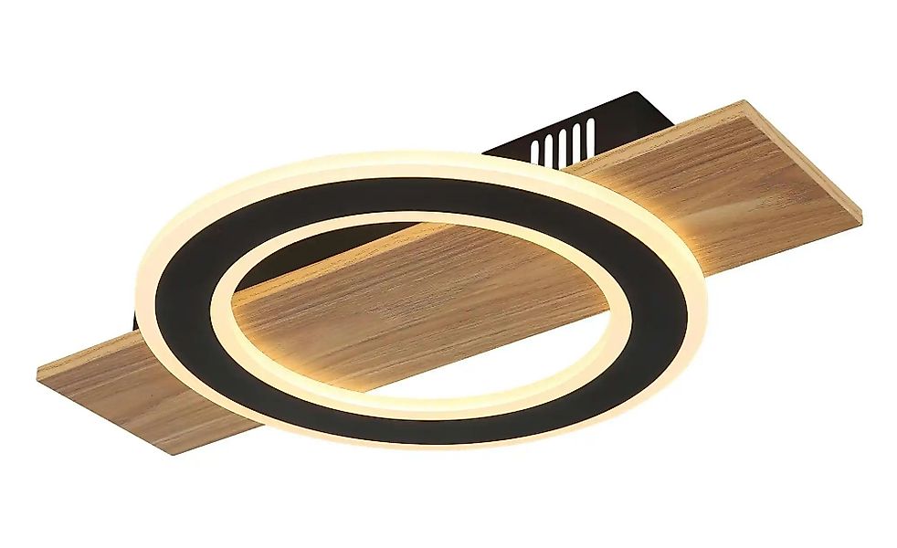 Globo Lighting Deckenleuchte   ¦ holzfarben ¦ Maße (cm): B: 44 H: 5,2 Lampe günstig online kaufen